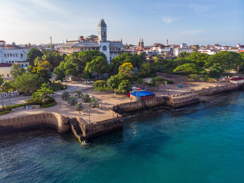 zanzibar-aerial-shot-of-stone-town-embarkment Aerial shot of Stone Town Embarkment