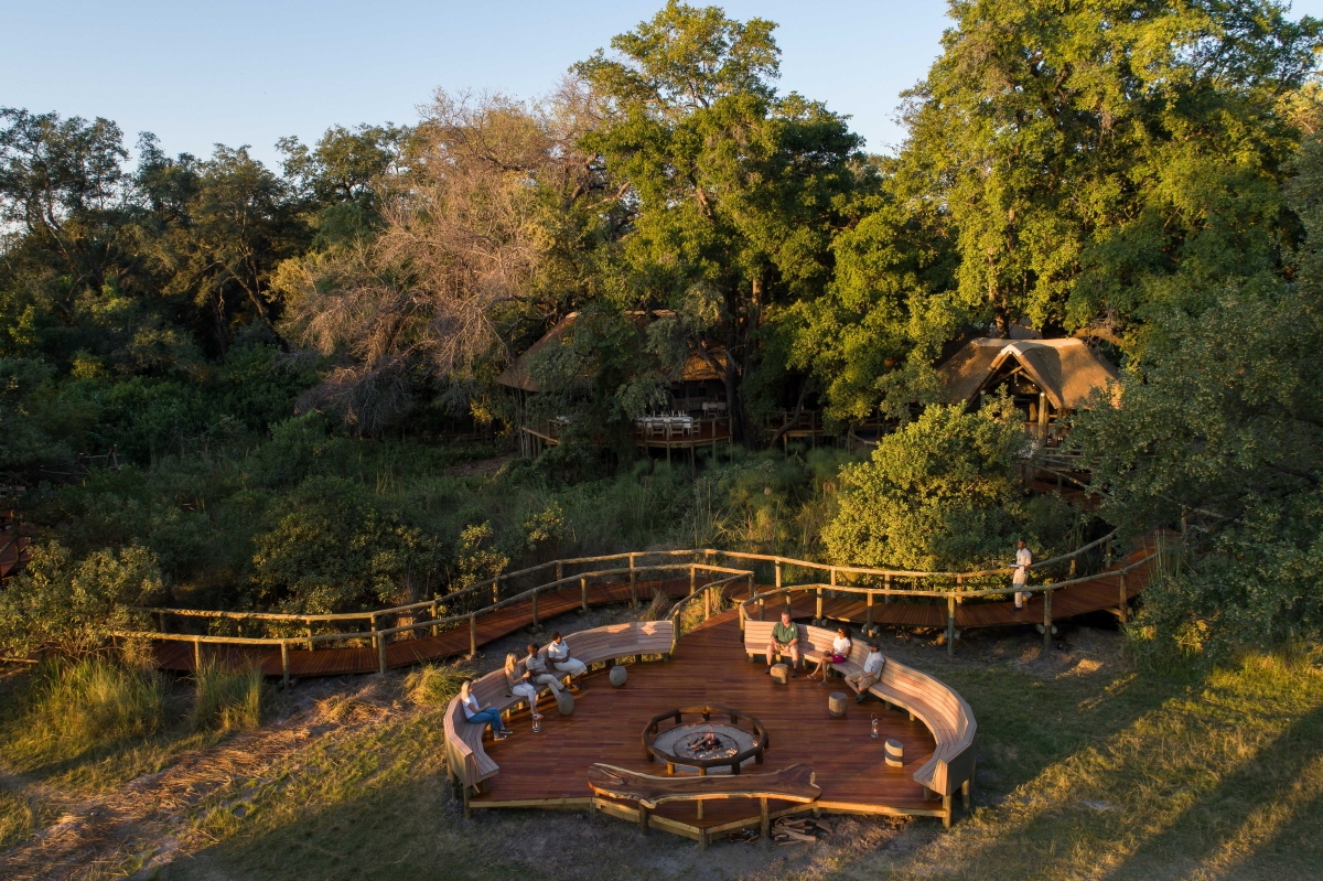 Camp-Moremi-Moremi-Game-Reserve-Botswana-bonfire-deck Camp Moremi exterior view