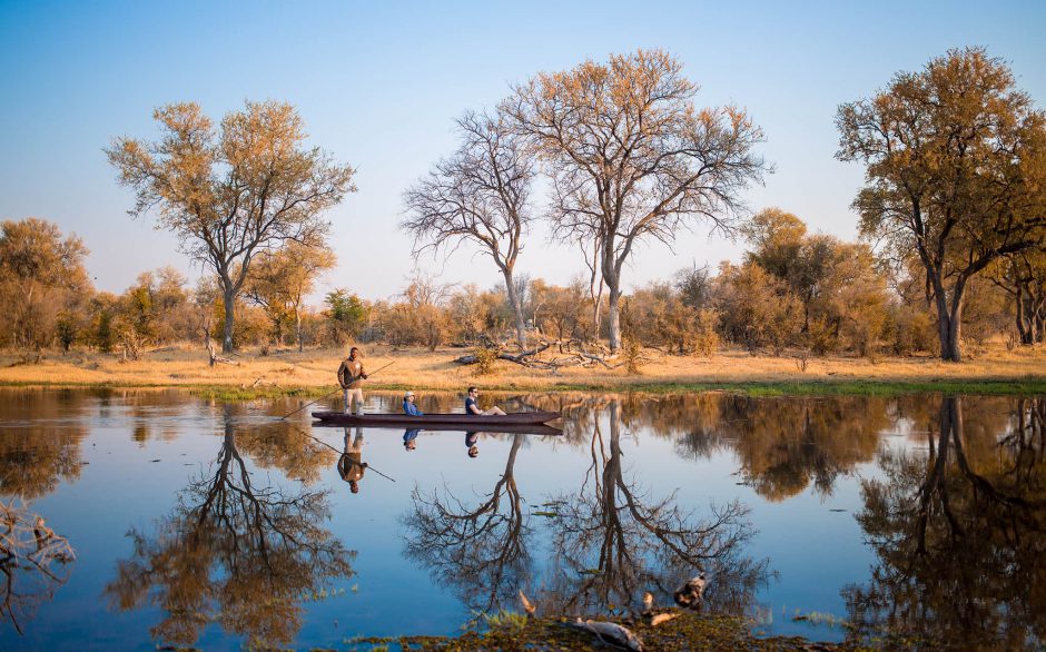 allison-mokoro-ride-water-reflection-machaba-camp-botswana-khwai-L1B2224 Your Botswana adventure starts now!